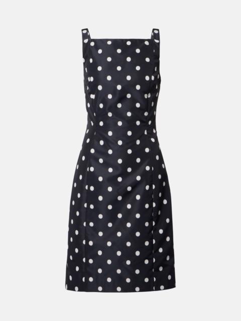 PATOU Polka-dot faille minidress