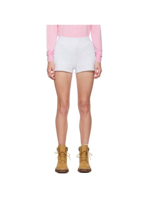 alexanderwang.t 회색 퍼프 로고 반바지