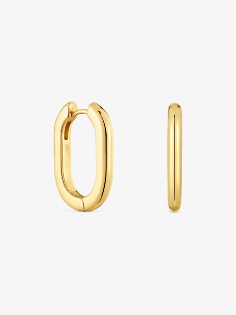 TOUS Long 22 mm Hoop earrings with 18K gold vermeil TOUS Basics