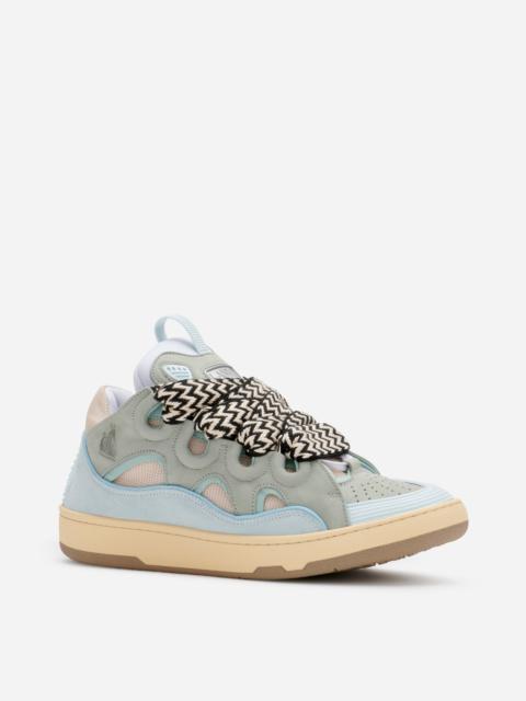 【関税込み】Lanvin パープル＆イエロー Curb レザースニーカー LANVIN】SNEAKERS CURB | AYIN