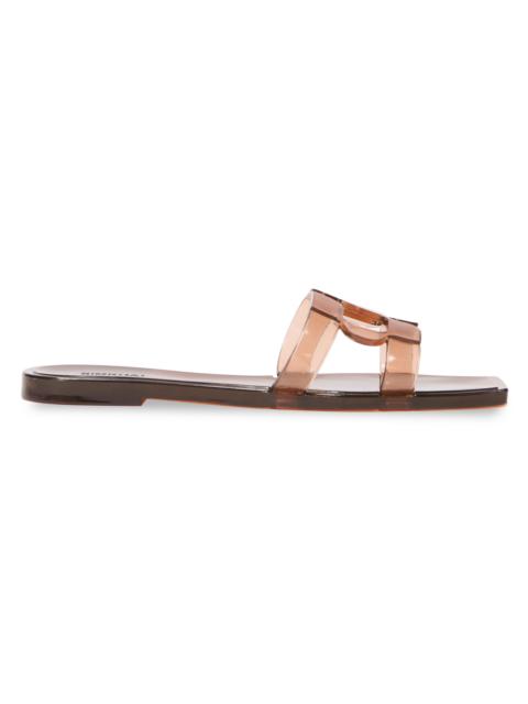 SIMKHAI Women's Monogram Jelly Flats - Saddle