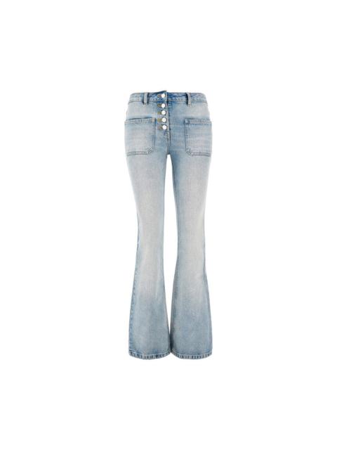 courrèges PATCH POCKETS FLARED JEANS