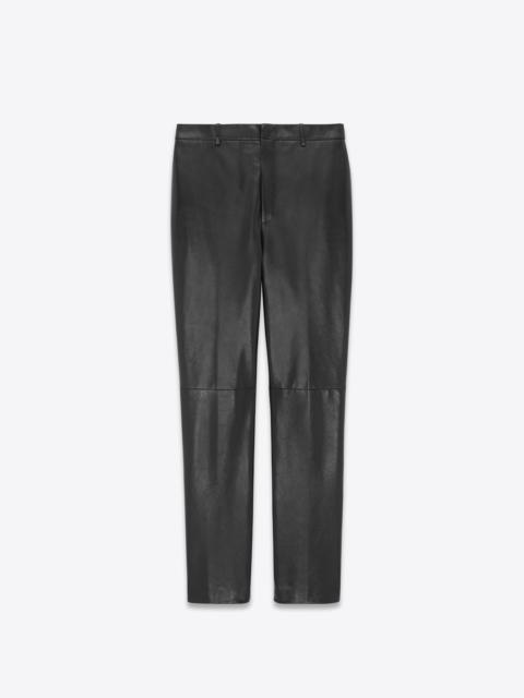high-waisted pants in lambskin