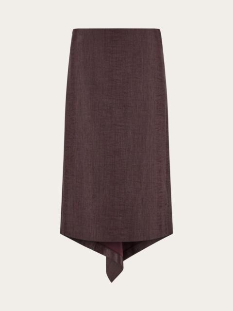 FERRAGAMO Asymmetric skirt