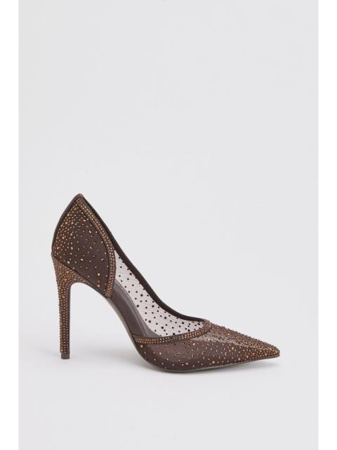 KAREN MILLEN Crystal Embellished Stiletto Heeled Shoe