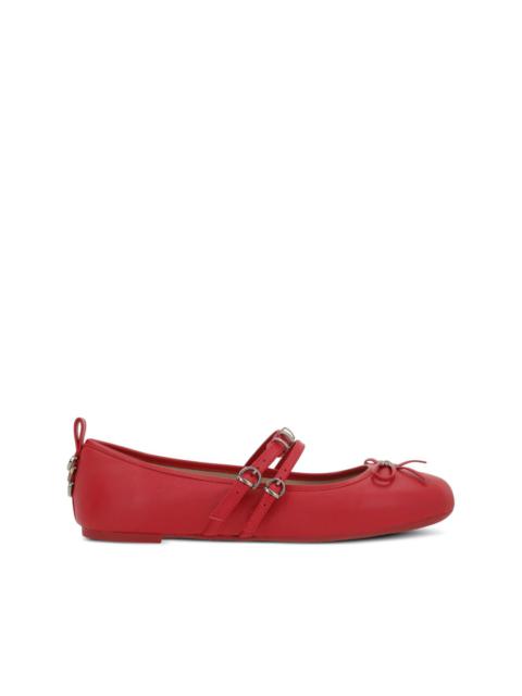 PINKO bow-detail ballet flats