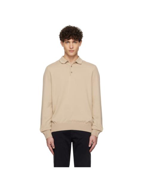 BOSS Beige Regular-Fit Polo