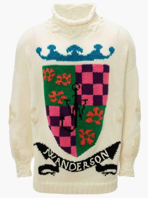 JW Anderson HAND KNIT MOCK NECK JUMPER