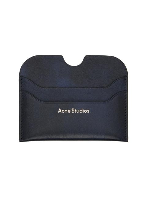 Acne Studios Navy Leather Card Holder
