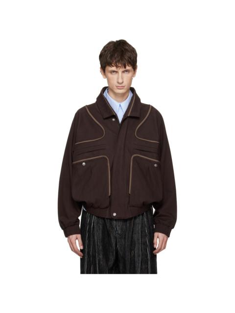 Kiko Kostadinov Brown Harrer Blouson Jacket