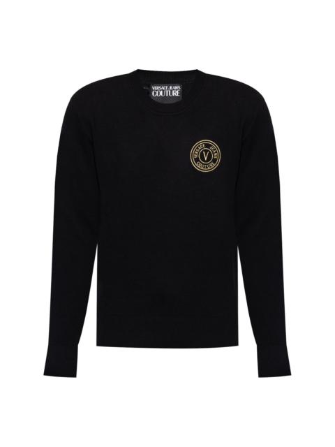 embroidered-logo sweater