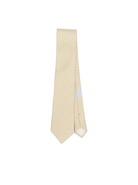 FERRAGAMO geometric-pattern silk tie
