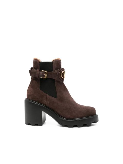 Valentino VLogo Signature buckle-fastening ankle boots
