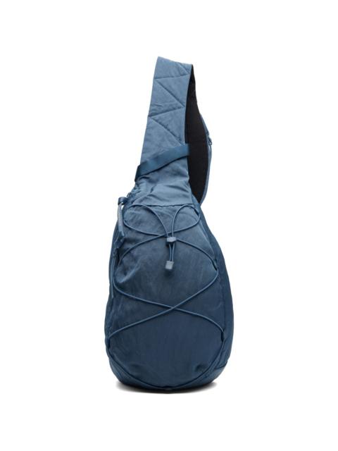 C.P. Company Blue Nylon B Lens Crossbody Rucksack