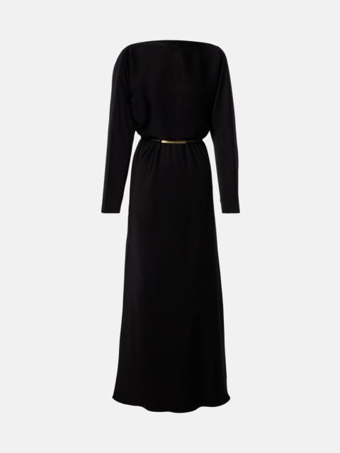 Max Mara Draped satin gown