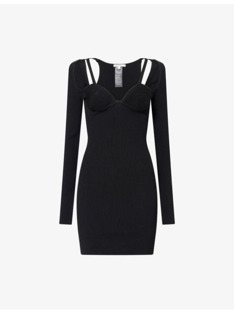 NENSI DOJAKA Contour Long-Sleeves Knitted Mini Dress