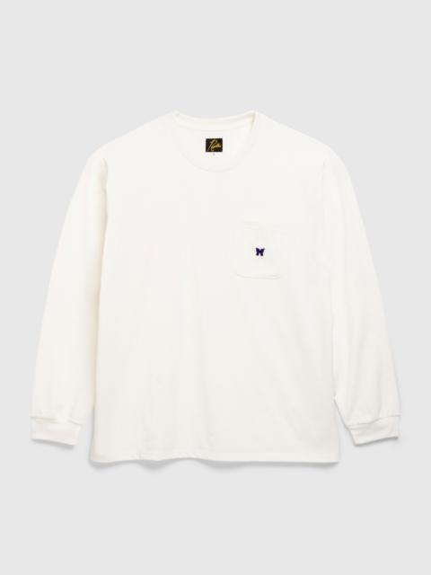 NEEDLES Needles – L/S Crew Neck Tee Poly Jersey White