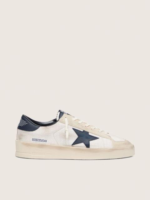 Golden Goose Men’s Stardan in beige suede with blue star