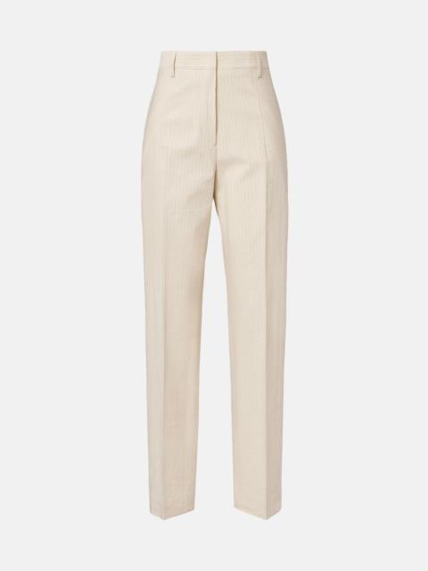 Dries Van Noten Pilar striped cotton-blend wide-leg pants