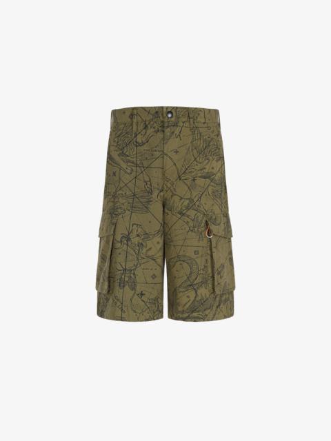Givenchy Astral printed multipockets cargo short pants