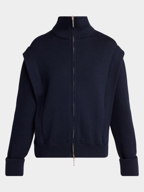 GIORGIO ARMANI Wool-Blend Blouson Jacket