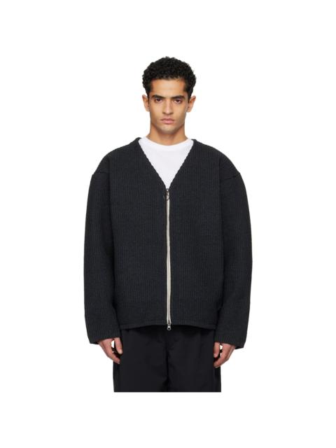 Nanamica Black OOAL 5G Zip Cardigan