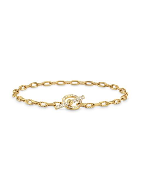 DAVID YURMAN Women's DY Madison Pavé Toggle Chain Bracelet in 18K Yellow Gold - Diamond