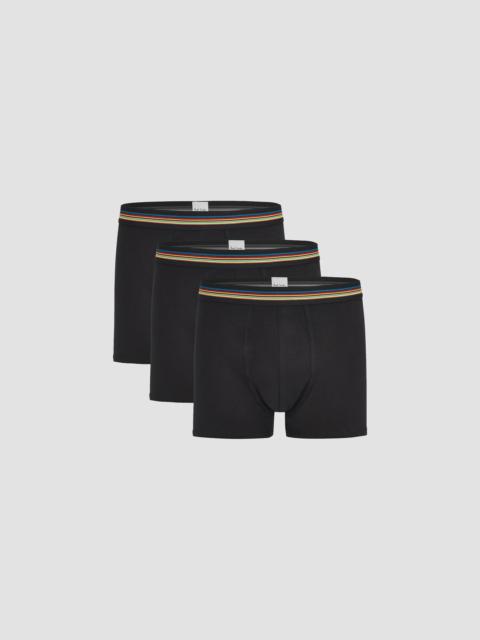 Paul Smith Men's 3-Pack Stretch-Cotton Trunk Set - Black