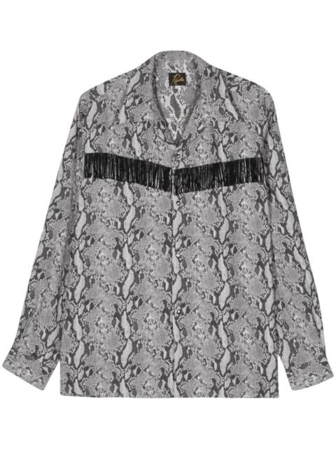 NEEDLES snakeskin-print shirt