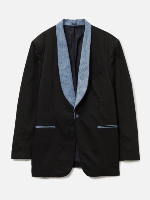 Acne Studios DENIM CONTRAST SINGLE-BREASTED SUIT JACKET