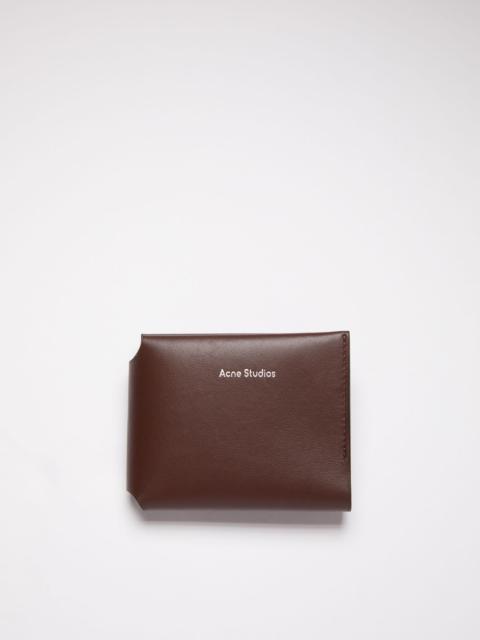 Acne Studios Trifold card wallet - Dark brown