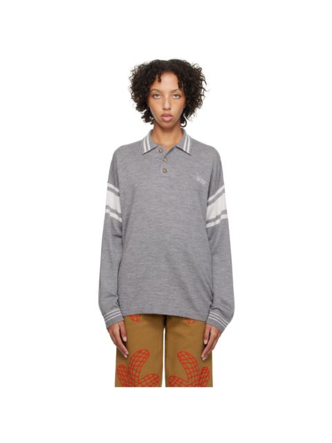 Gray Cycling Polo