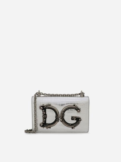 Dolce & Gabbana Foiled crocodile-print calfskin DG Girls bag