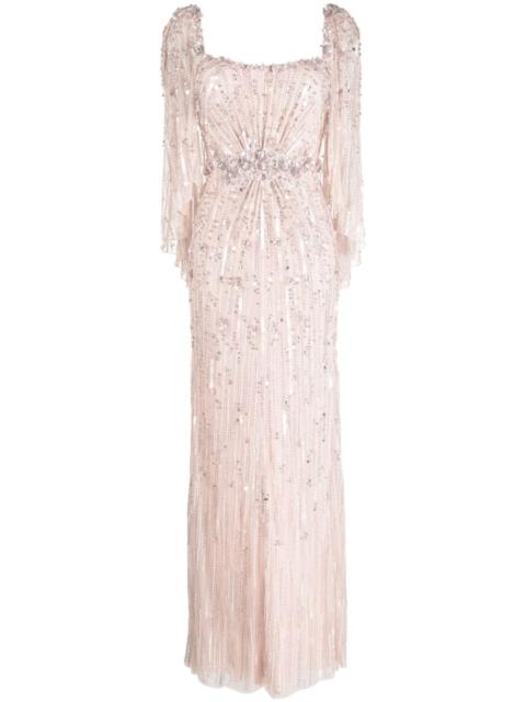 JENNY PACKHAM Brightstar floral-appliquÃ© fitted dress