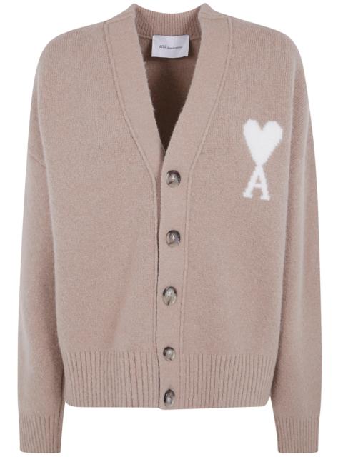 AMI Paris V-Neck Cardigan "Quota Ami De Coeur"