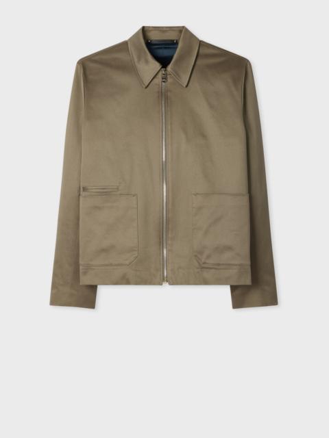Paul Smith Taupe Stretch-Cotton Zip Jacket