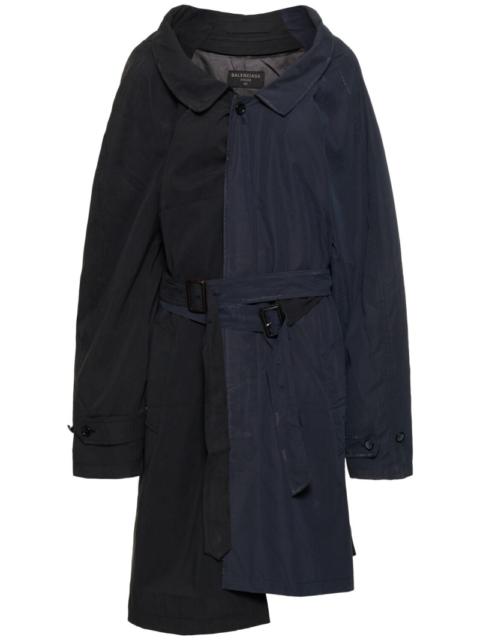 Double sleeve asymmetrical carcoat