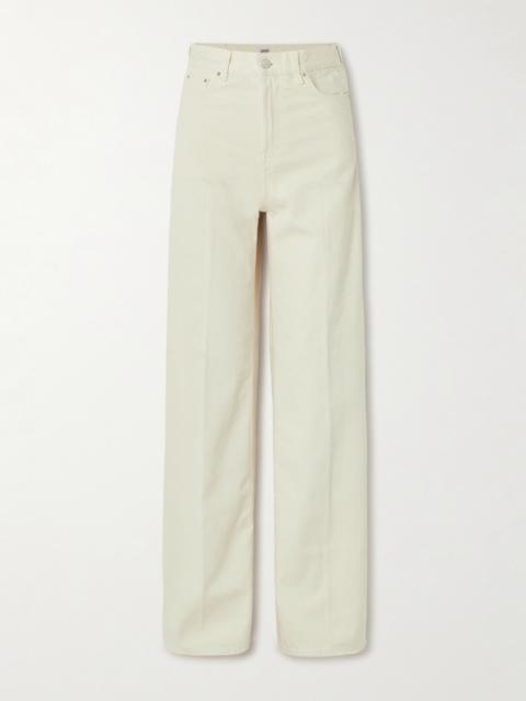 TOTEME Pleated High-rise Wide-leg Organic Jeans