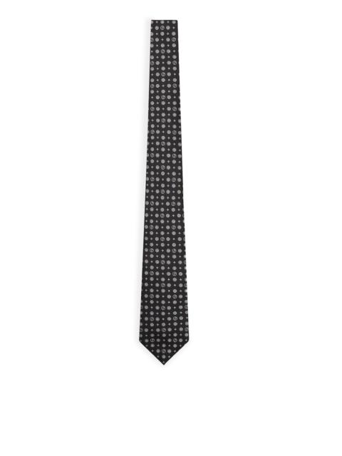 GIORGIO ARMANI MONOGRAM JACQUARD SILK BLEND TIE