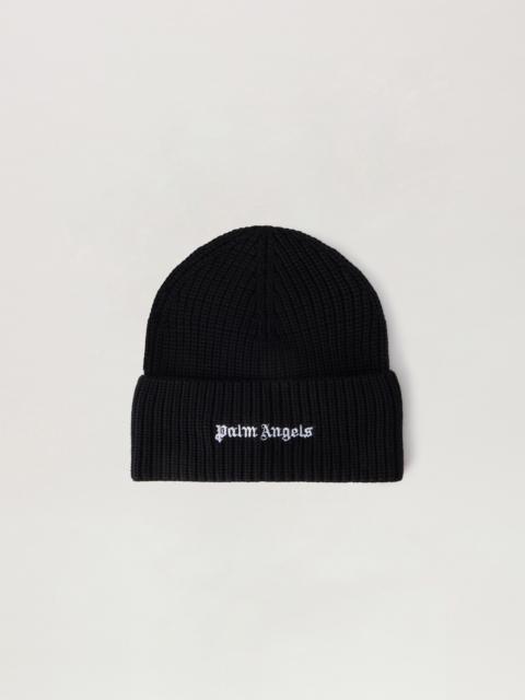 Palm Angels Classic Logo Ribbed Beanie