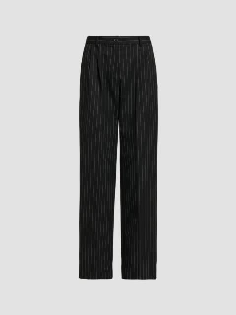 Dolce & Gabbana Women's Pinstriped Virgin Wool-Cashmere Straight-Leg Pants - Rigato