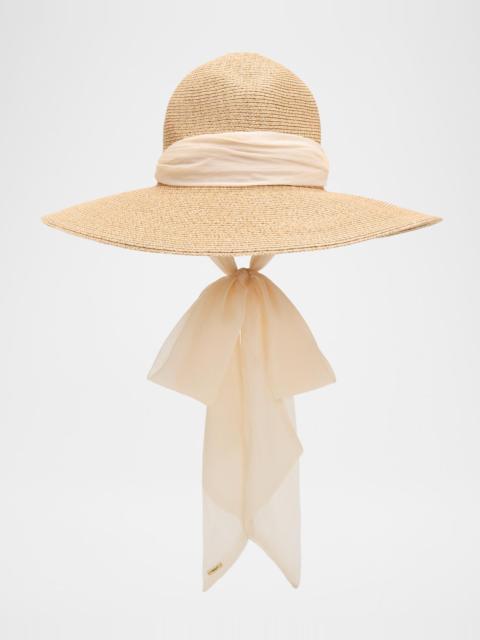 EUGENIA KIM Cassidy Packable Wide-Brim Fedora with Scarf