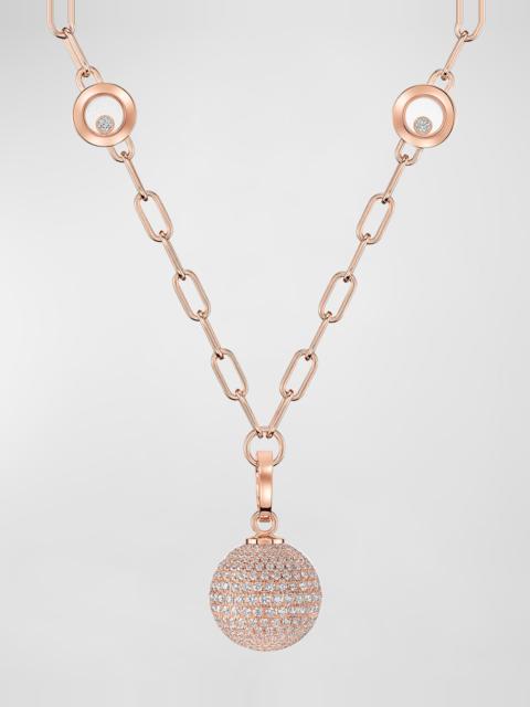 Chopard Happy Diamonds Planet 18K Rose Gold Diamond Necklace