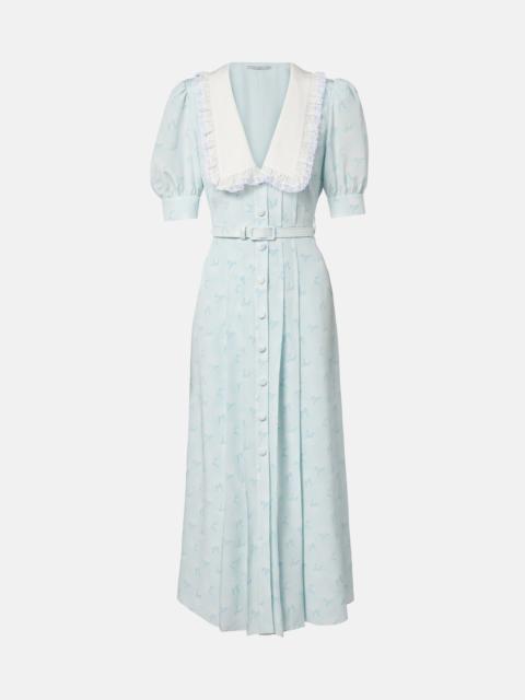Alessandra Rich Floral silk midi dress