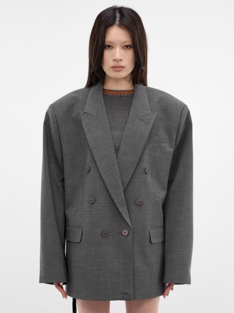 OTTOLINGER Gray Flex Wool Oversized Blazer