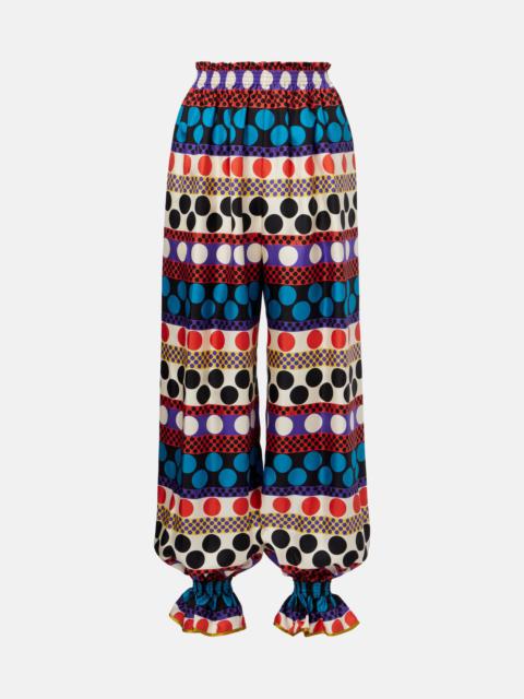 Valentino Printed silk culottes