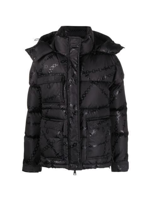 VERSACE JEANS COUTURE chain-print puffer jacket