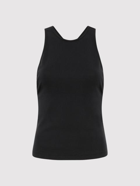 Organic Cotton V Back Tank - Black