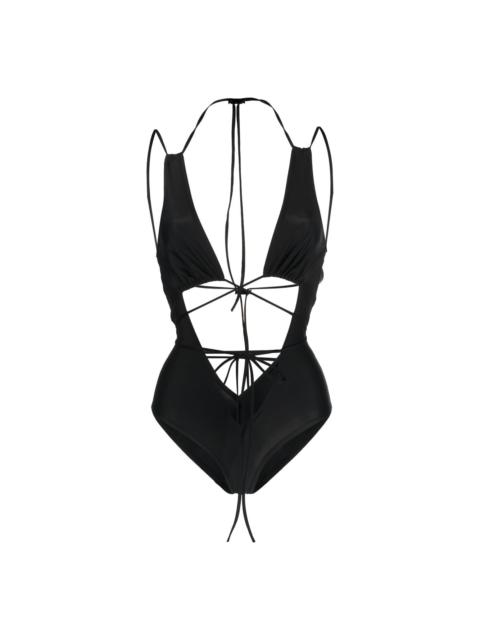 KNWLS strap-detail one-piece swimsuit