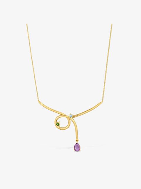 TOUS Chain Necklace with 18kt gold vermeil and gemstones TOUS Lio